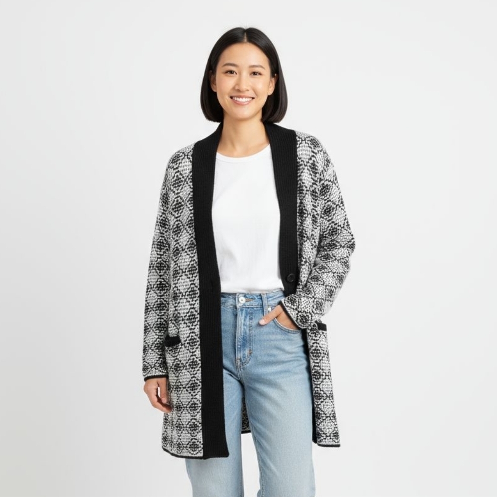 Jones New York Wool Blend Cardigan. Size XL
